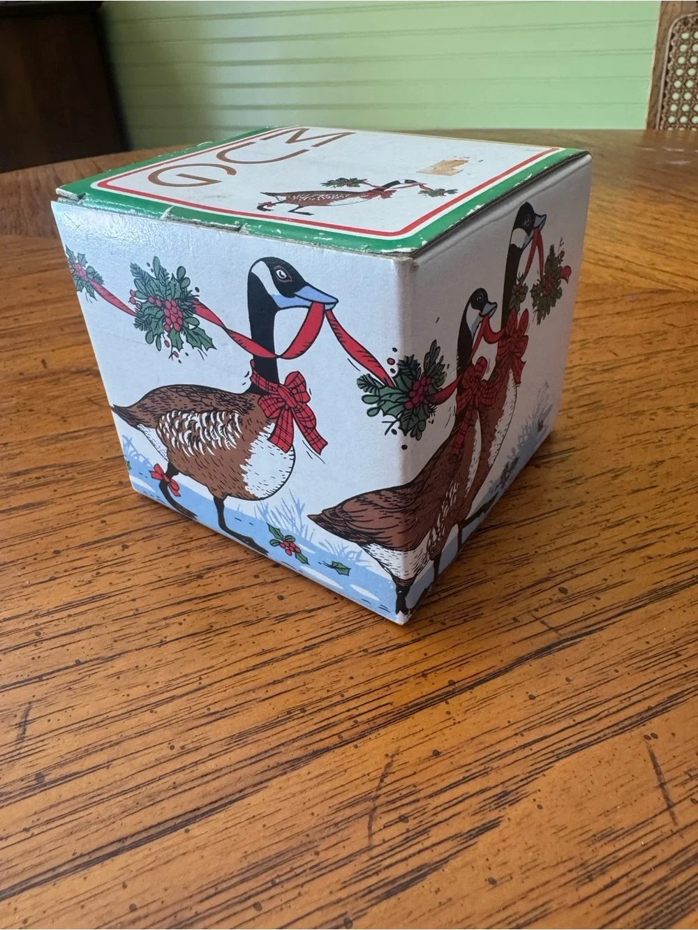 Vintage 1980s Potpourri Press Christmas Geese Coffee Mug – New in Original Box